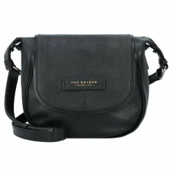 Hot The Bridge Domitilla Umhängetasche Leder 26 cm nero abb. oro