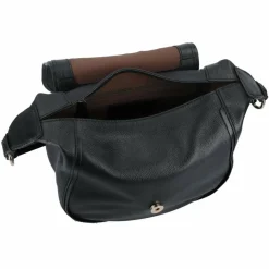 Hot The Bridge Domitilla Umhängetasche Leder 26 cm nero abb. oro