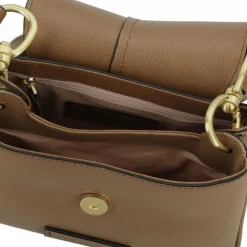 The Bridge Umhängetaschen<Elisabetta Umhängetasche Leder 22 cm oyster