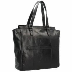 The Bridge Henkeltaschen|Schultertaschen<Fabio Schultertasche Leder 36 cm Laptopfach nero