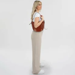 The Bridge Fedora Schultertasche Leder 28 cm marrone