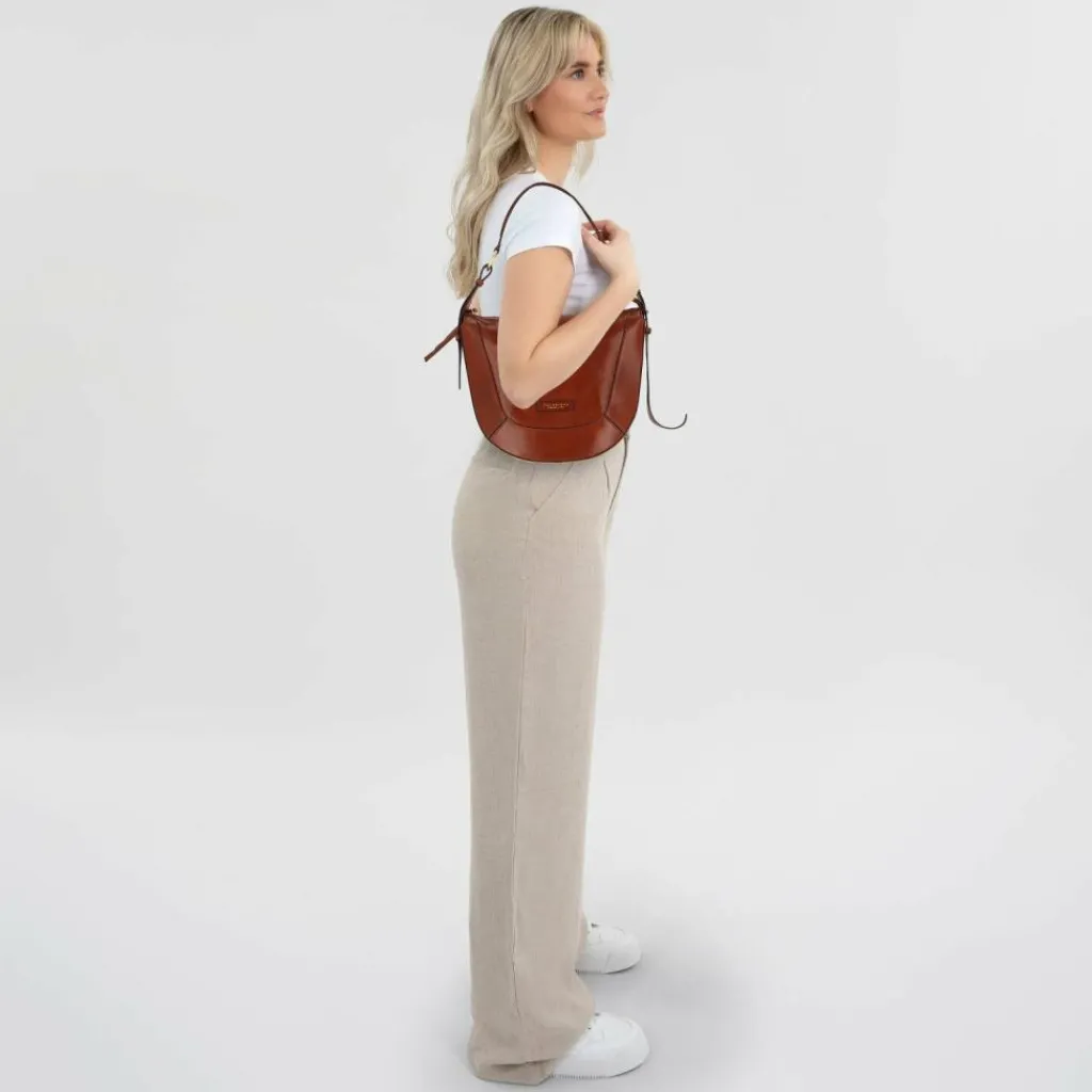 The Bridge Fedora Schultertasche Leder 28 cm marrone