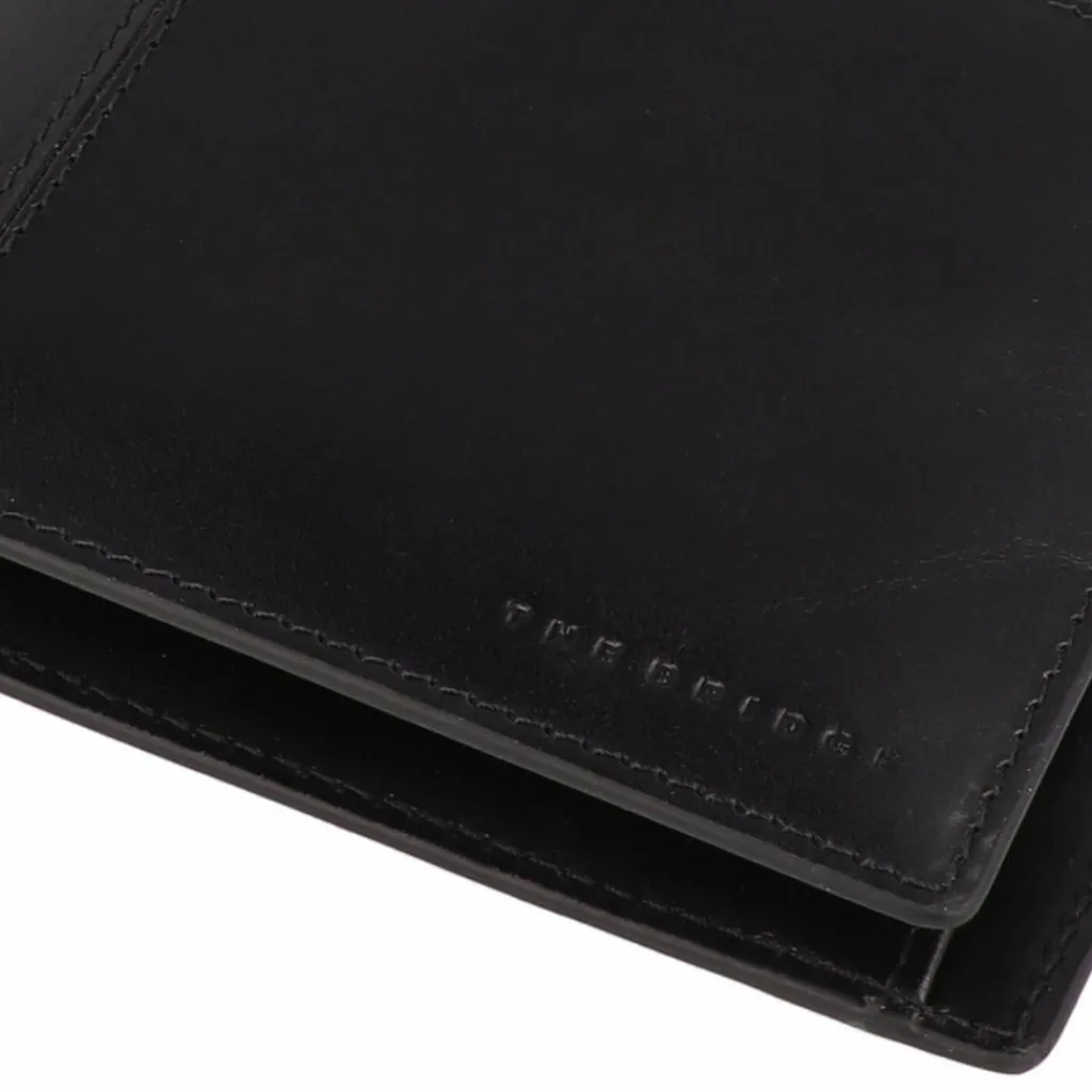 Outlet The Bridge Fillipo Geldbörse RFID Schutz Leder 13 cm nero