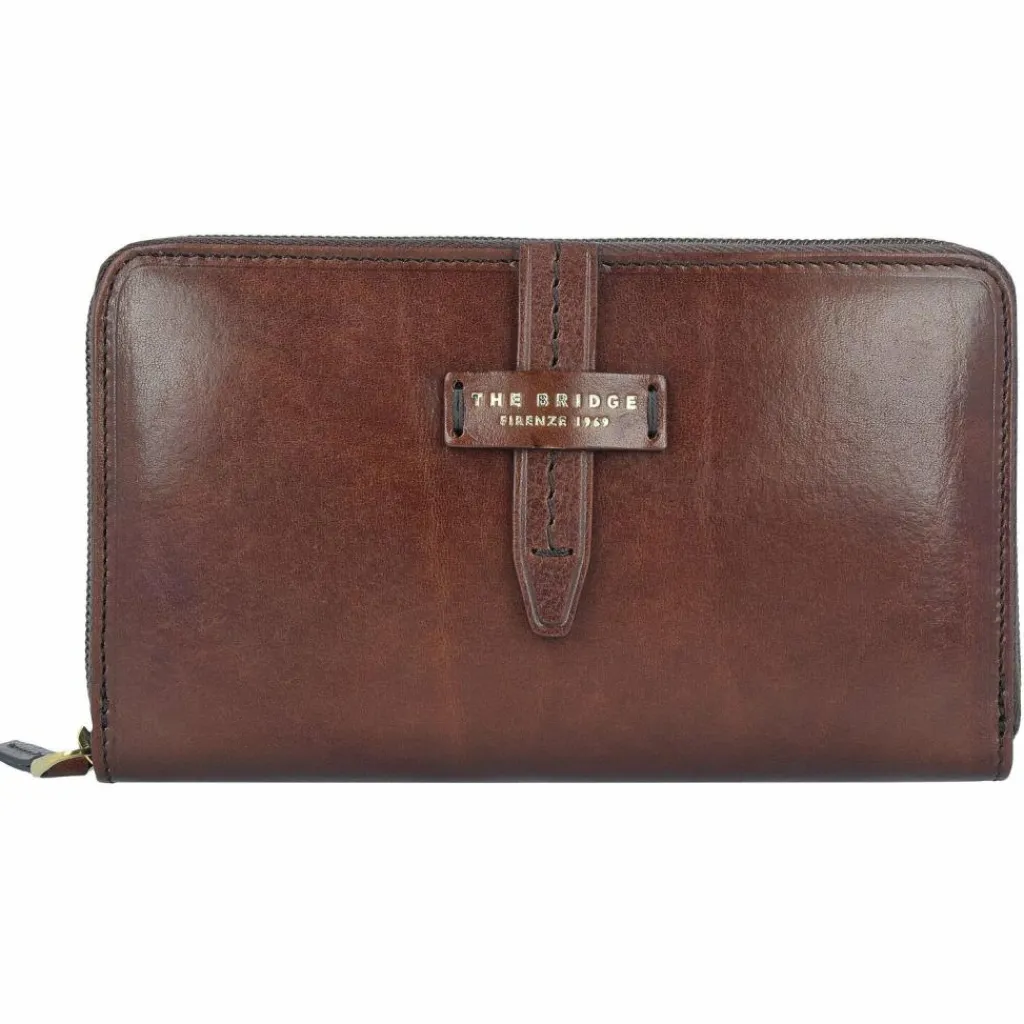 The Bridge Damengeldbörsen Querformat<Florentin Geldbörse Leder 18 cm brown-gold