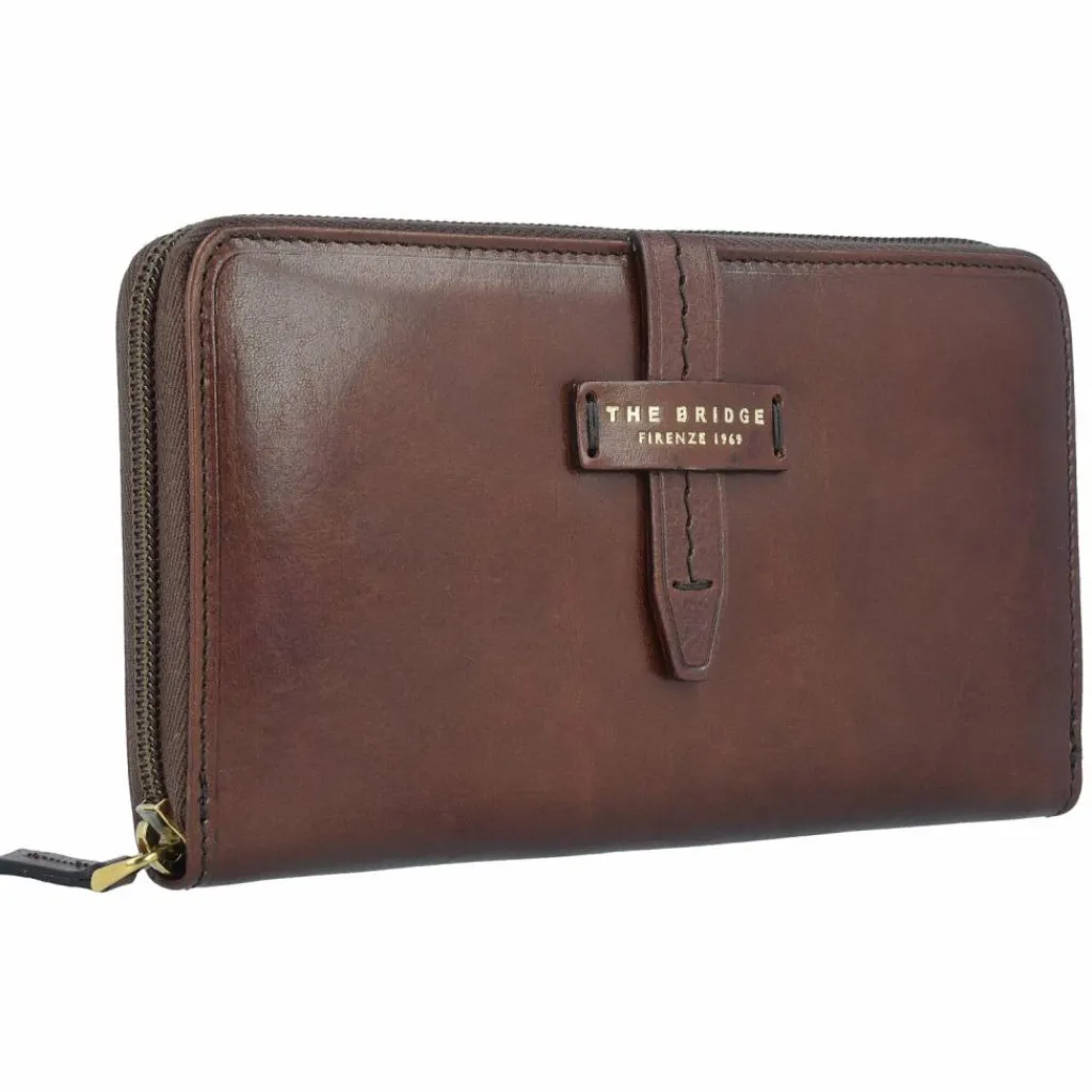 The Bridge Damengeldbörsen Querformat<Florentin Geldbörse Leder 18 cm brown-gold