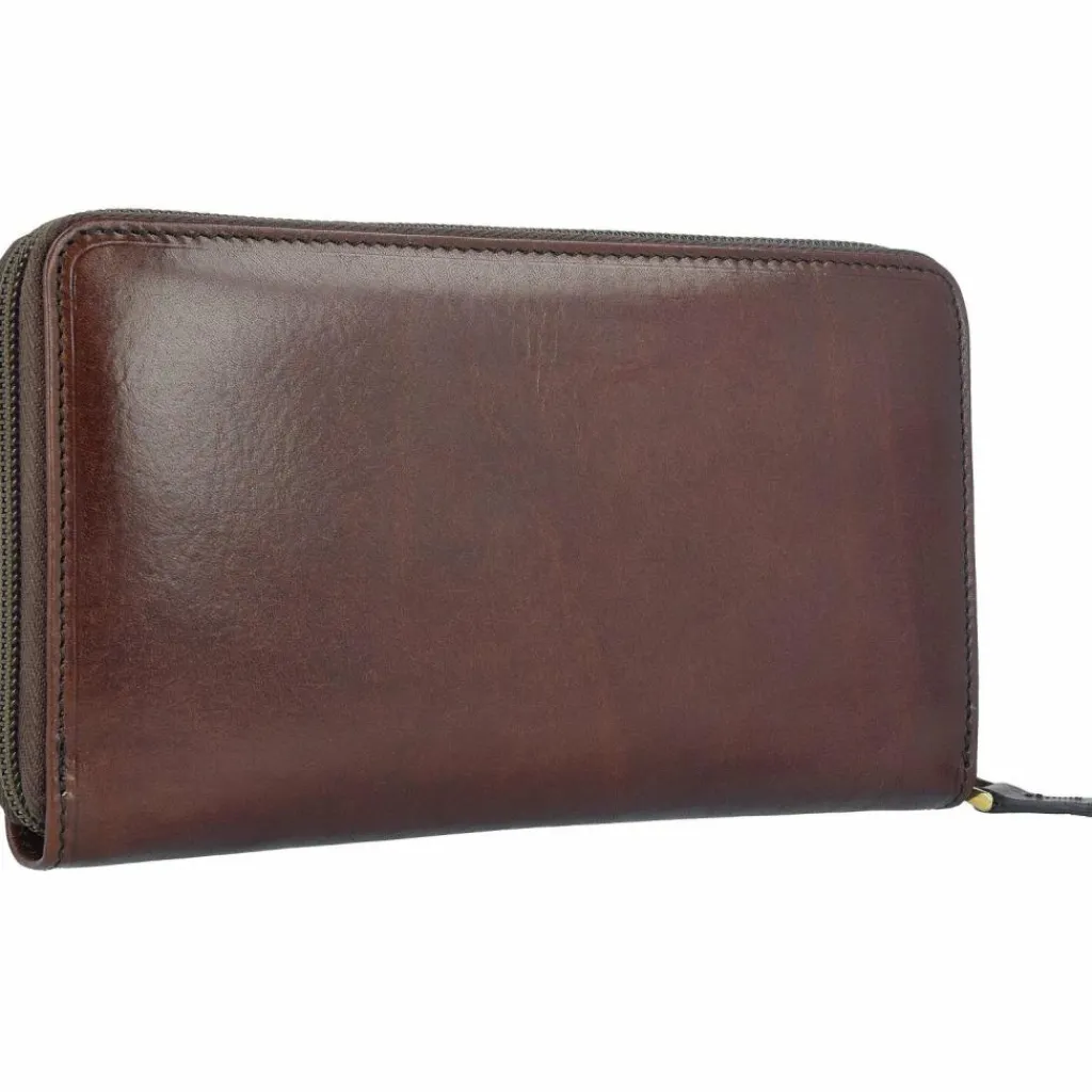 The Bridge Damengeldbörsen Querformat<Florentin Geldbörse Leder 18 cm brown-gold