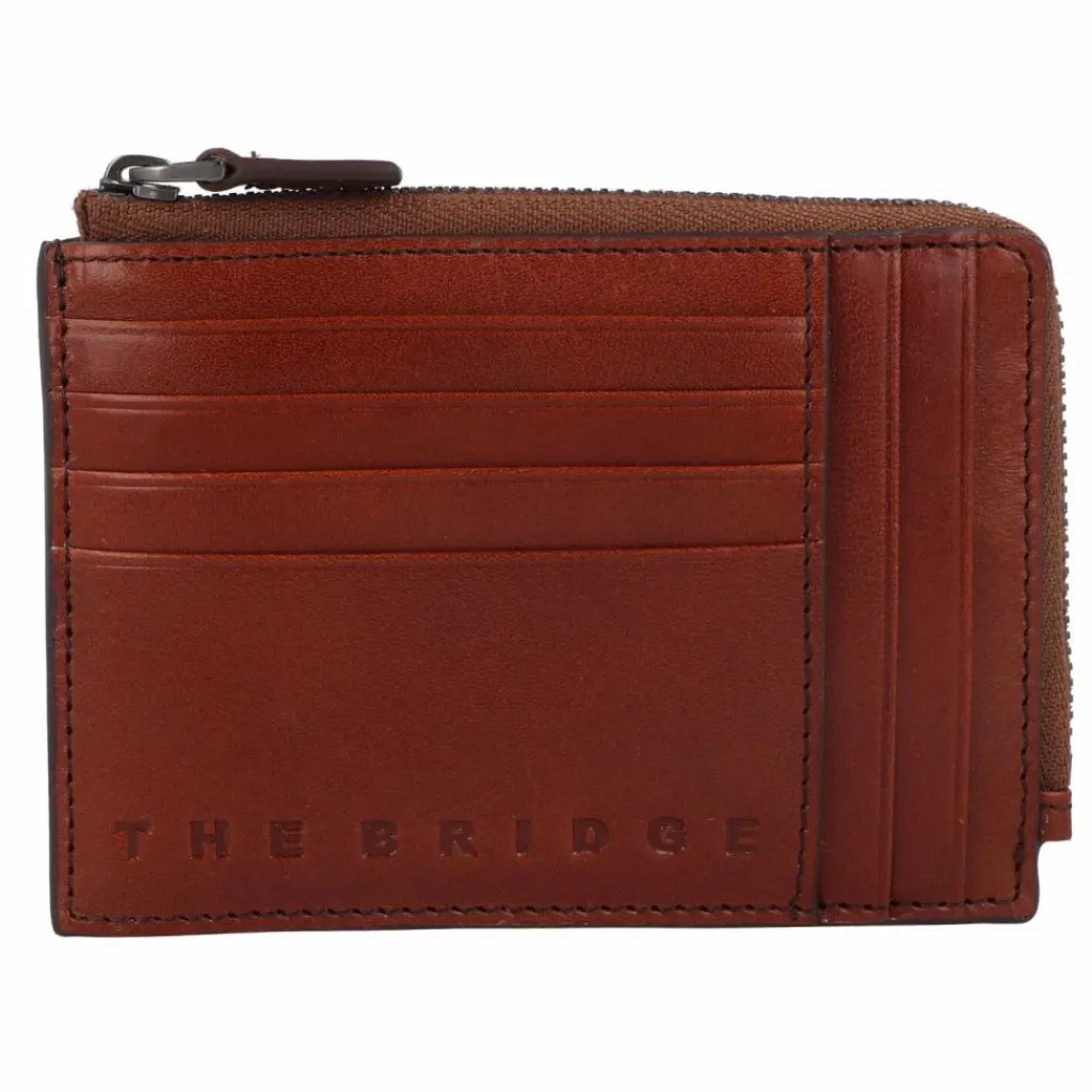 Discount The Bridge Giacomo Geldbörse RFID Schutz Leder 13 cm marrone
