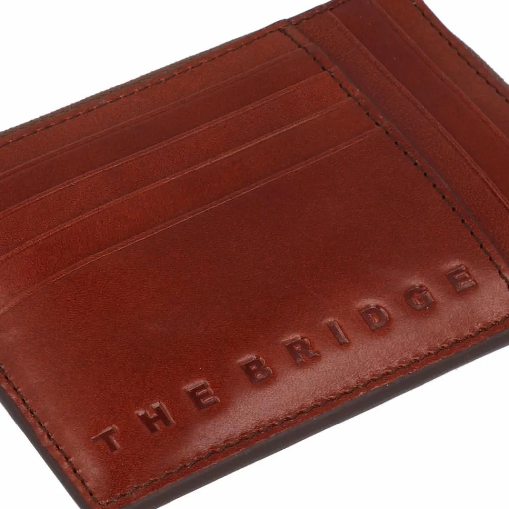Discount The Bridge Giacomo Geldbörse RFID Schutz Leder 13 cm marrone