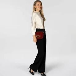 The Bridge Umhängetaschen<Ilaria Umhängetasche Leder 20 cm rosso