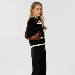 The Bridge Isabella Schultertasche Leder 30 cm marrone