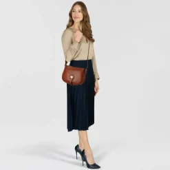 Hot The Bridge Isadora Umhängetasche Leder 27 cm marrone