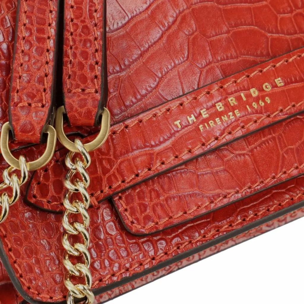 The Bridge Henkeltaschen|Schultertaschen<Lucrezia Schultertasche Leder 19 cm arancio