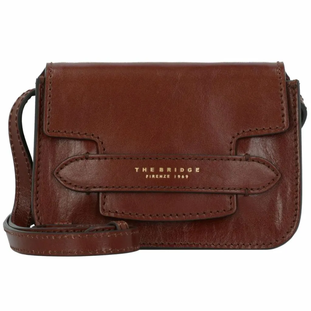 The Bridge Umhängetaschen<Lucrezia Umhängetasche Leder 18 cm brown-gold