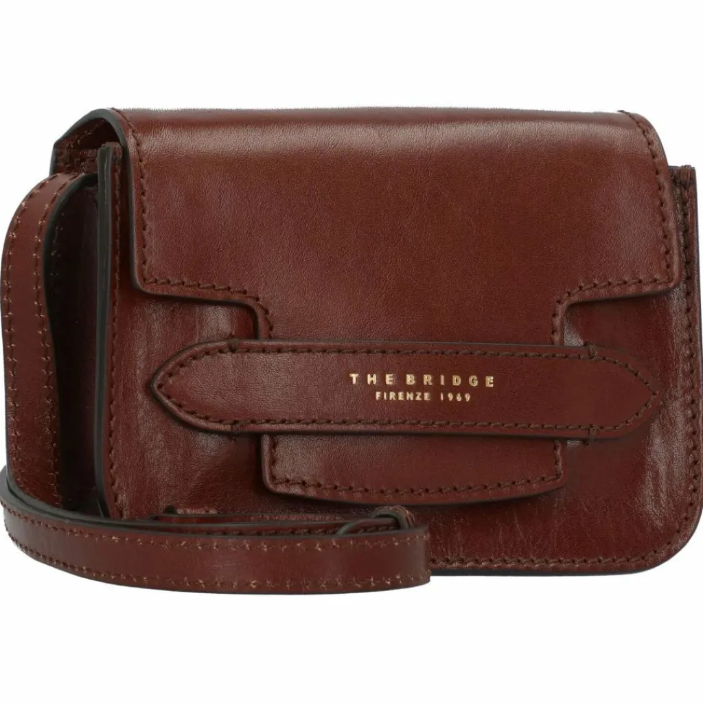 The Bridge Umhängetaschen<Lucrezia Umhängetasche Leder 18 cm brown-gold