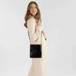 The Bridge Umhängetaschen<Mirra Umhängetasche Leder 21.5 cm nero