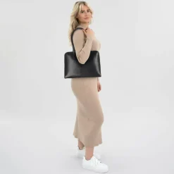 Online The Bridge Stodo Schultertasche Leder 38 cm nero