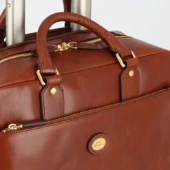 The Bridge Stovia 2 Rollen Pilotentrolley Leder 39 cm Laptopfach