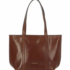 The Bridge Shopper|Schultertaschen<Vittoria Shopper Tasche Leder 36 cm brown-gold