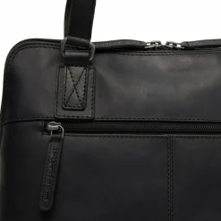 Discount The Chesterfield Brand Belgrado Schultertasche Leder 32 cm Laptopfach black