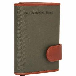 The Chesterfield Brand Herrengeldbörsen Querformat<Delsbo Geldbörse RFID Schutz Leder 7.5 cm steel green