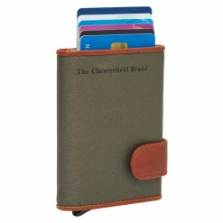The Chesterfield Brand Herrengeldbörsen Querformat<Delsbo Geldbörse RFID Schutz Leder 7.5 cm steel green