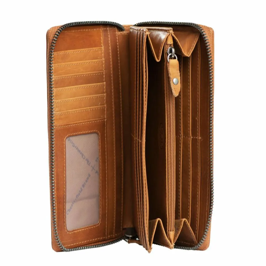 Best The Chesterfield Brand Halle Geldbörse RFID Schutz Leder 19 cm cognac