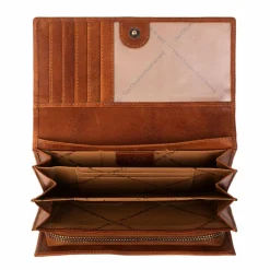 The Chesterfield Brand Damengeldbörsen Querformat<Hampton Geldbörse RFID Schutz Leder 18 cm cognac