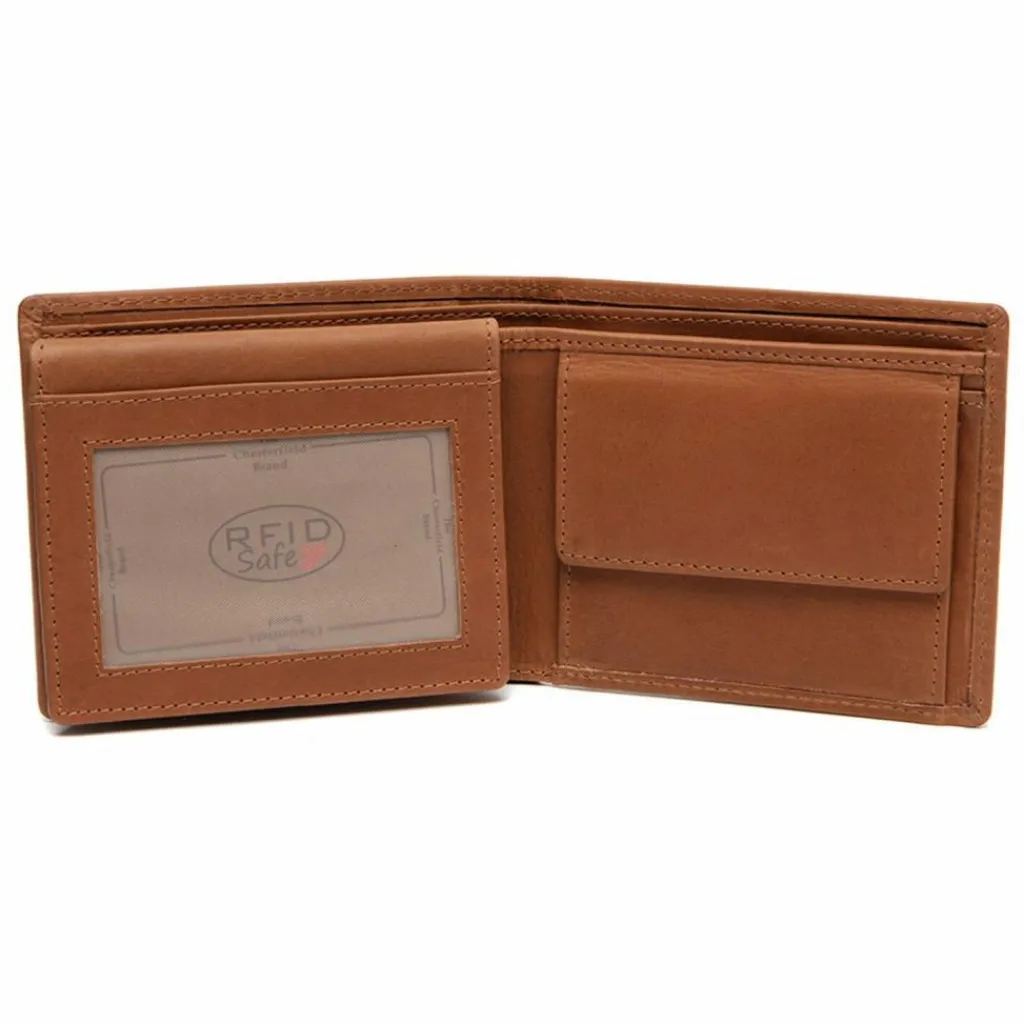 New The Chesterfield Brand Orleans Geldbörse RFID Schutz Leder 11 cm cognac