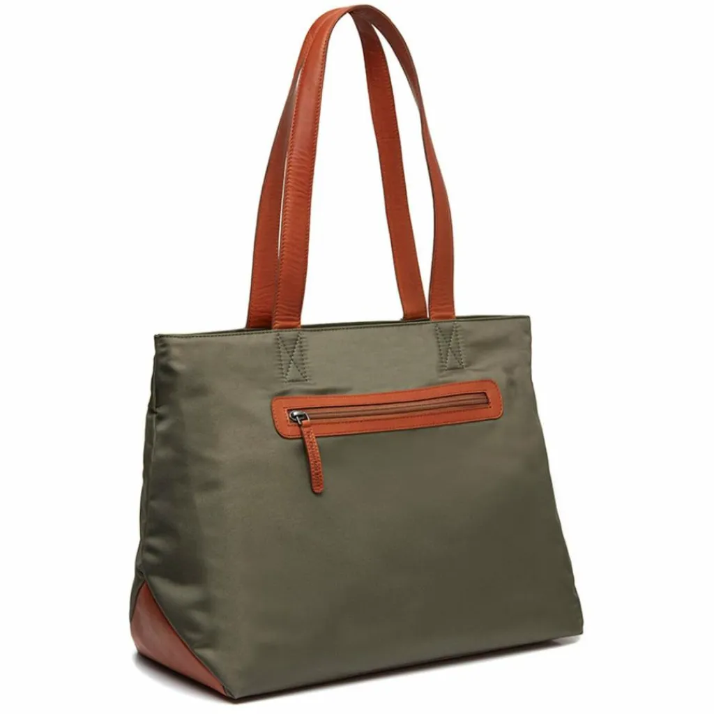 The Chesterfield Brand Shopper|Schultertaschen<Otta Shopper Tasche Leder 40 cm Laptopfach steel green