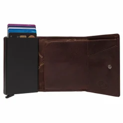 Outlet The Chesterfield Brand Paris Kreditkartenetui RFID Schutz Leder 7 cm braun