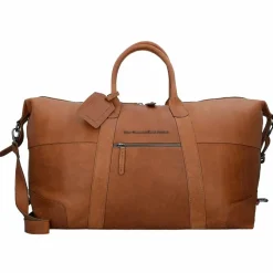 New The Chesterfield Brand Portsmouth Weekender Reisetasche Leder 53 cm cognac