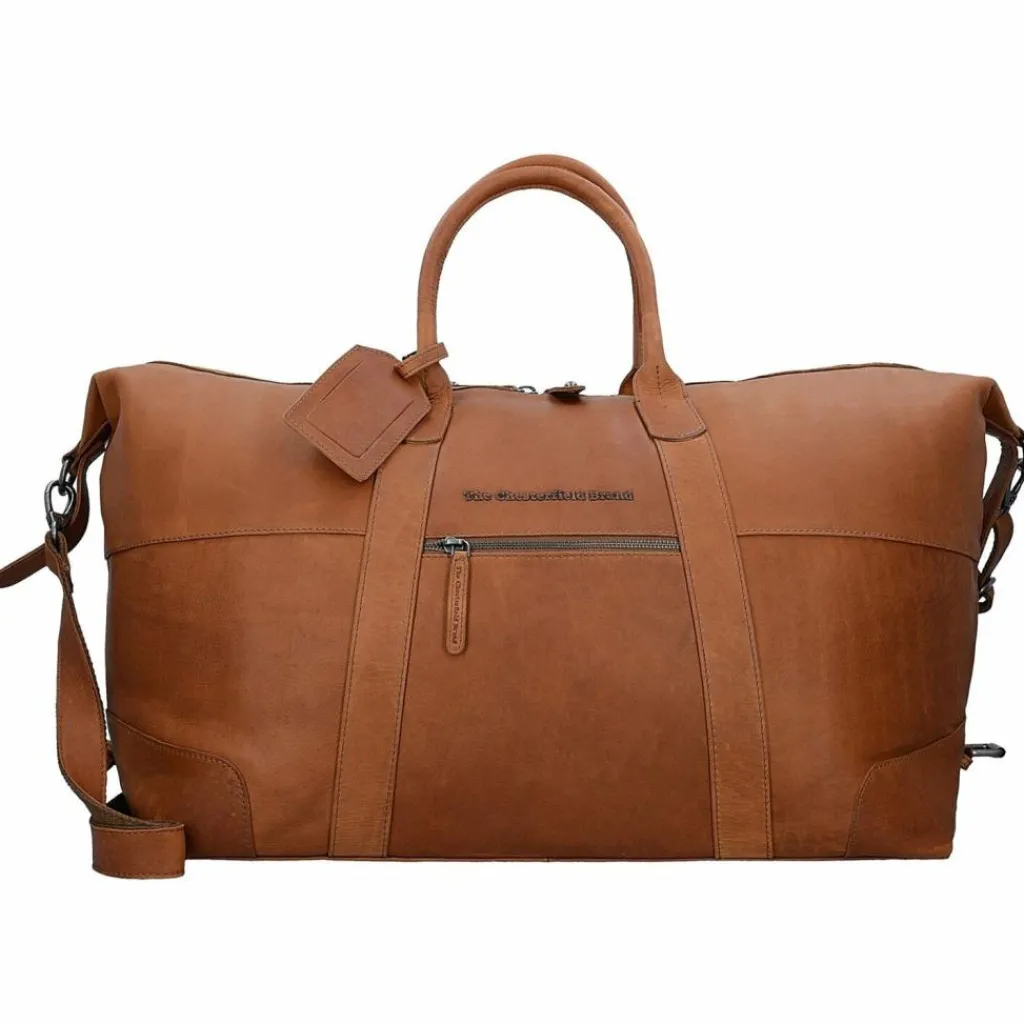 New The Chesterfield Brand Portsmouth Weekender Reisetasche Leder 53 cm cognac