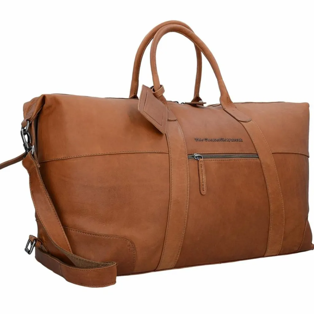 New The Chesterfield Brand Portsmouth Weekender Reisetasche Leder 53 cm cognac