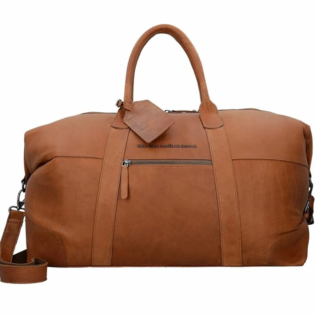 New The Chesterfield Brand Portsmouth Weekender Reisetasche Leder 53 cm cognac