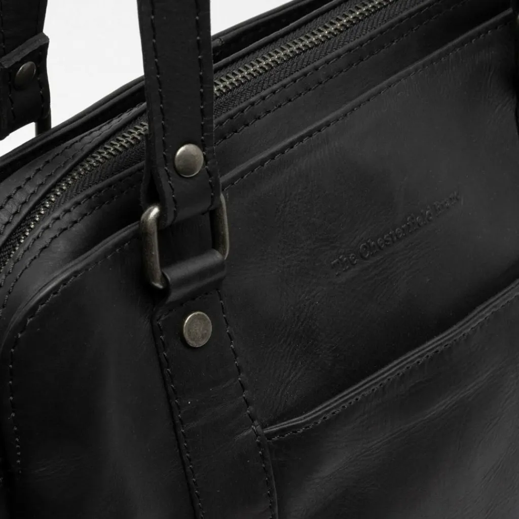 The Chesterfield Brand Schultertaschen|Henkeltaschen<Porlezza Schultertasche Leder 31 cm black