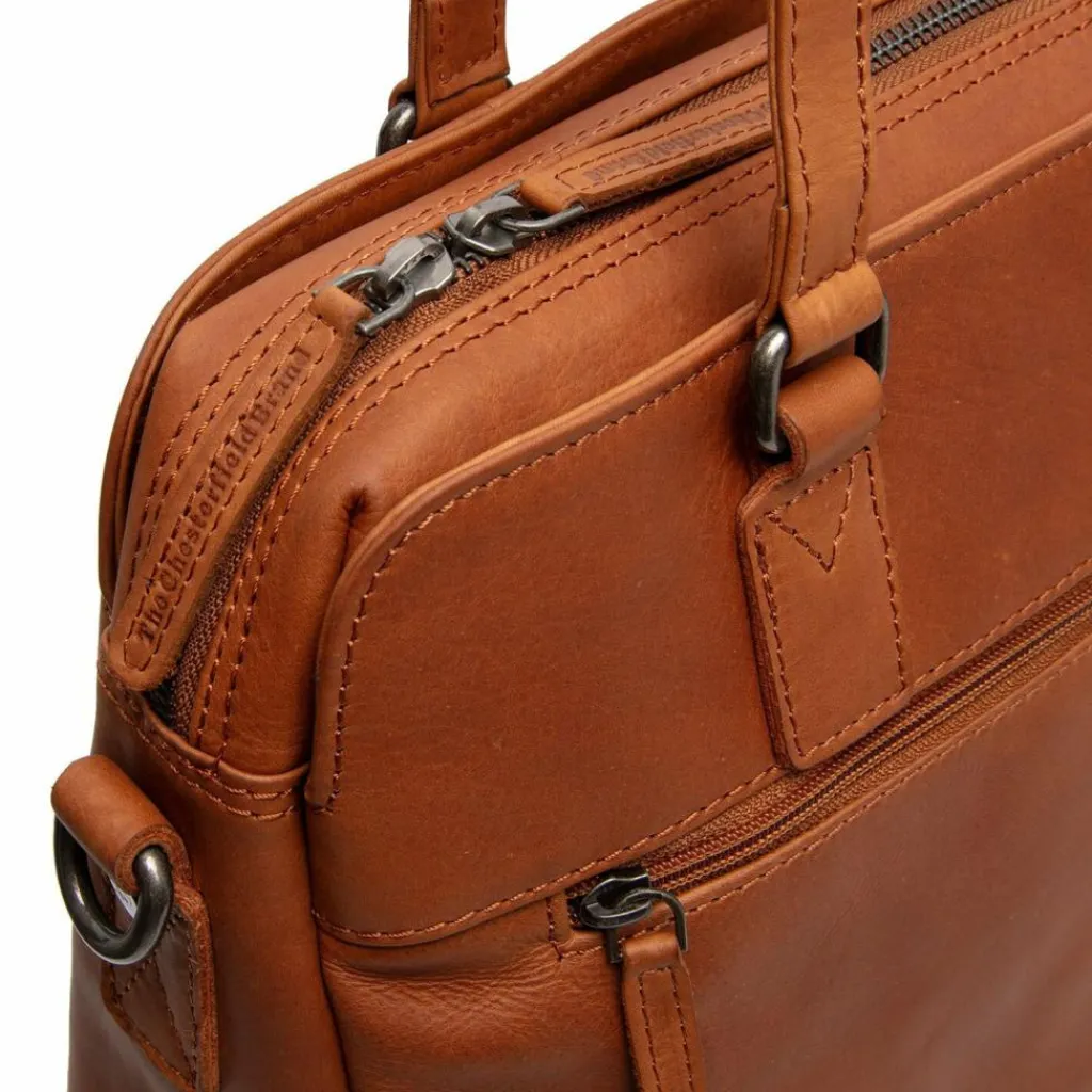 Online The Chesterfield Brand Pretoria Schultertasche Leder 36 cm cognac