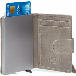 Online The Chesterfield Brand Prague Kreditkartenetui RFID Schutz Leder 7 cm light grey