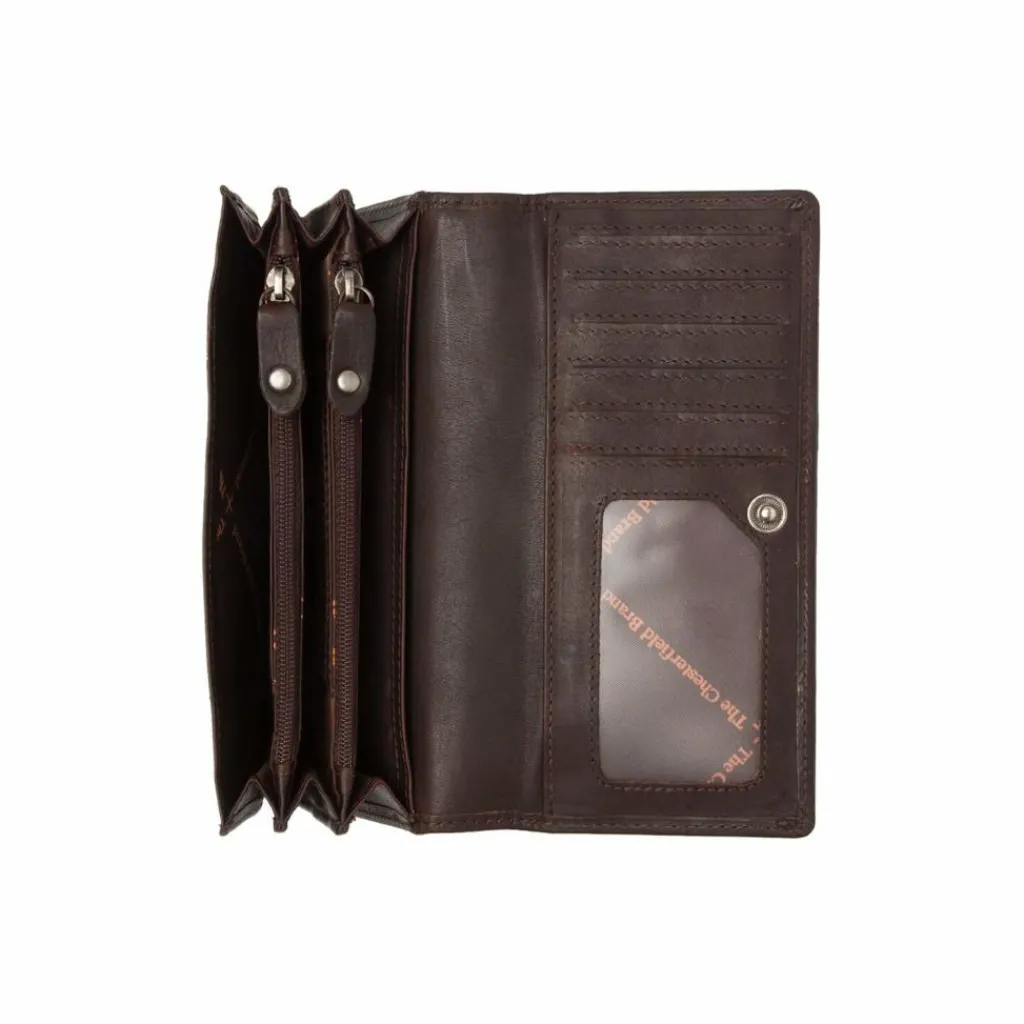 Clearance The Chesterfield Brand Tirol Geldbörse RFID Schutz Leder 17 cm brown