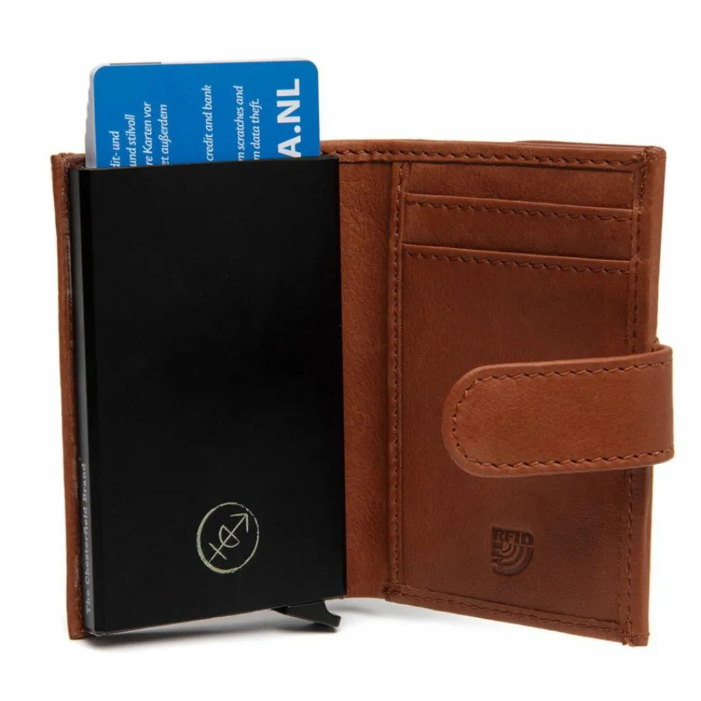 The Chesterfield Brand Herrengeldbörsen Querformat<Torola Geldbörse RFID Schutz Leder 7.5 cm cognac