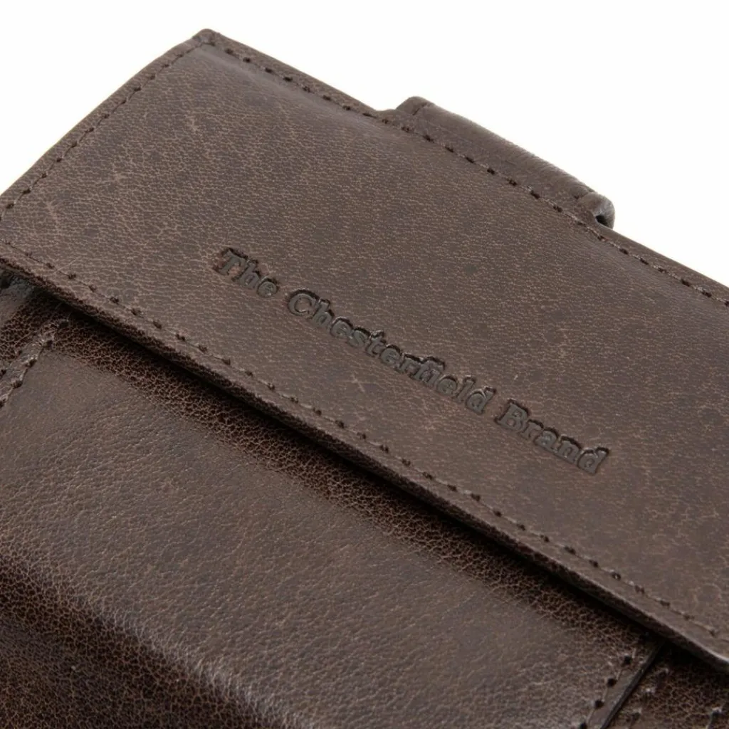 Hot The Chesterfield Brand Varrano Geldbörse RFID Schutz Leder 7 cm brown