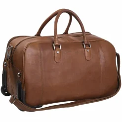 Sale The Chesterfield Brand Wax Pull Up 2 Rollen Reisetasche Leder 60 cm cognac