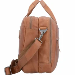 Clearance The Chesterfield Brand Wax Pull Up Aktentasche Leder 44 cm Laptopfach cognac
