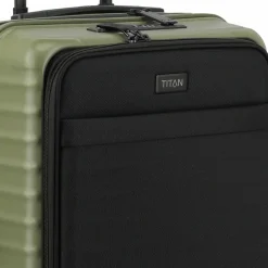 Titan Hartgepäck Kabinengepäck|4-Rollen Kabinentrolleys<Upgrade 4 Rollen Kabinentrolley 55 cm Laptopfach forest green