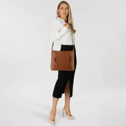 Tom Tailor Beca Umhängetasche 35 cm cognac
