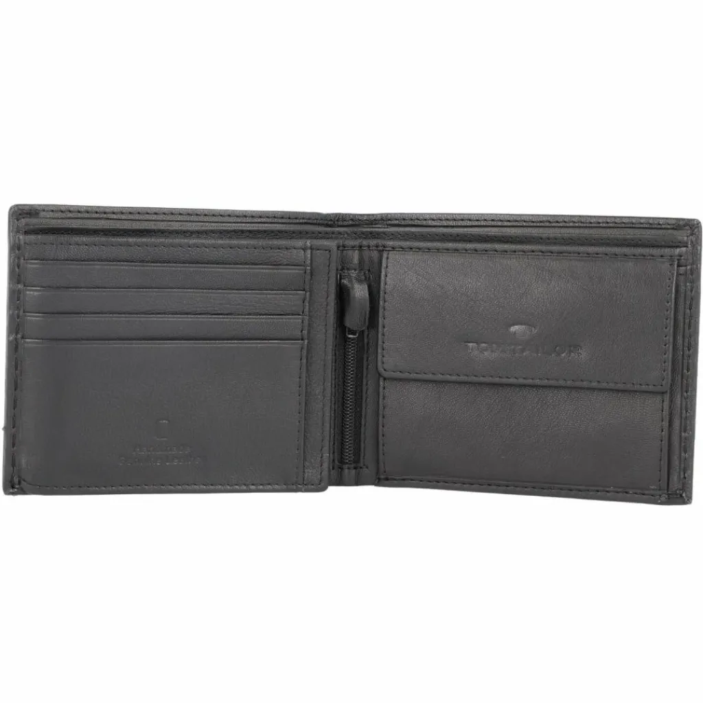 Clearance Tom Tailor Kai Geldbörse RFID Leder 12 cm black