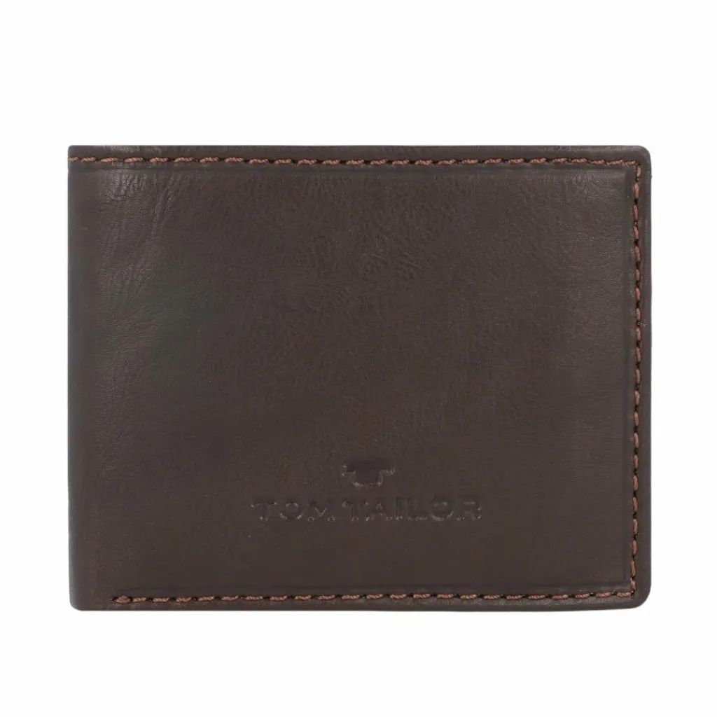 Tom Tailor Herrengeldbörsen Querformat<Lary Geldbörse Leder 10 cm brown