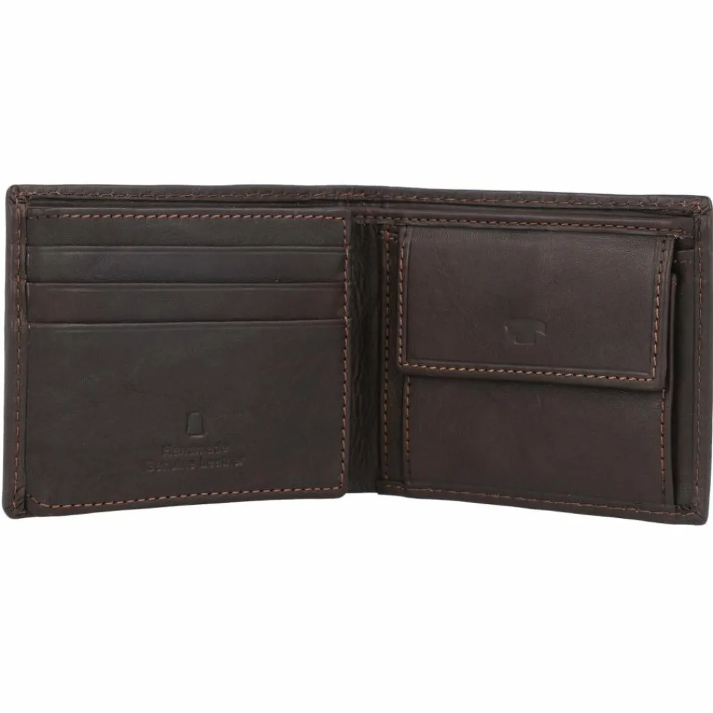 Tom Tailor Herrengeldbörsen Querformat<Lary Geldbörse Leder 10 cm brown