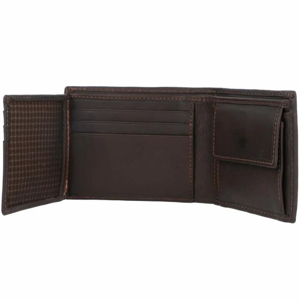 Tom Tailor Herrengeldbörsen Querformat<Lary Geldbörse Leder 10 cm brown