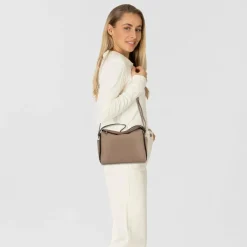 Best Tom Tailor Rowan Schultertasche 36 cm taupe