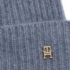 Clearance Tommy Hilfiger Cashmere Chic Strickmütze faded ink melange